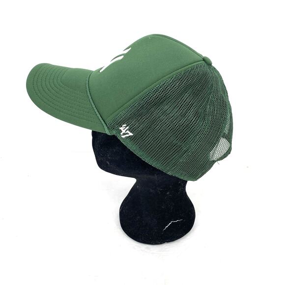 '47 Brand New York Yankees Green Trucker Hat Mesh Back Snap Back - Picture 3 of 8